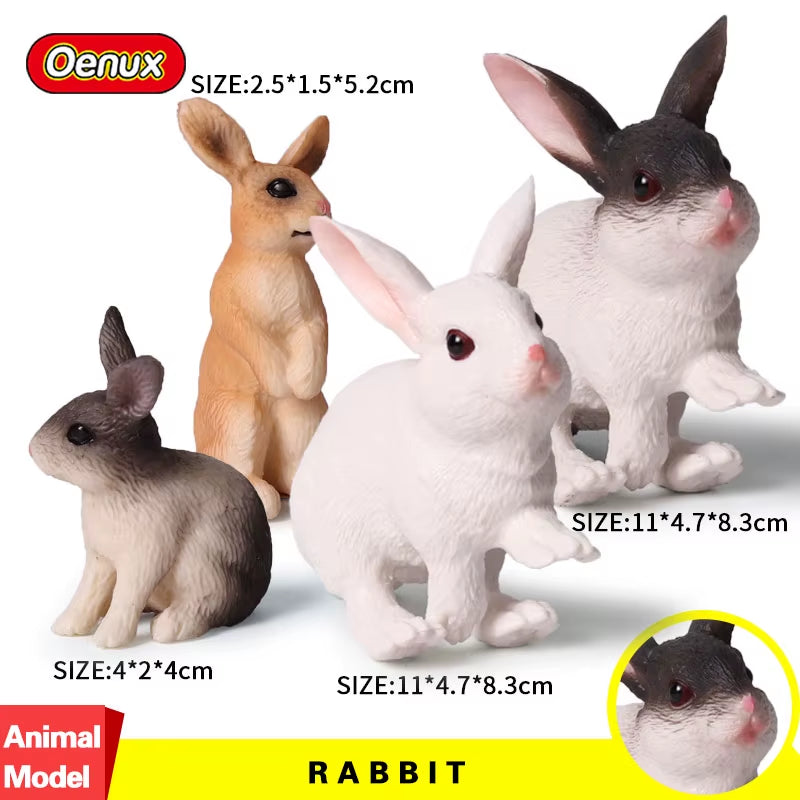 Zoo Farm House Model Action Figures Farmer Cow Hen Duck Poultry Animals Set Figurine Miniature Lovely Educational Kids Toy