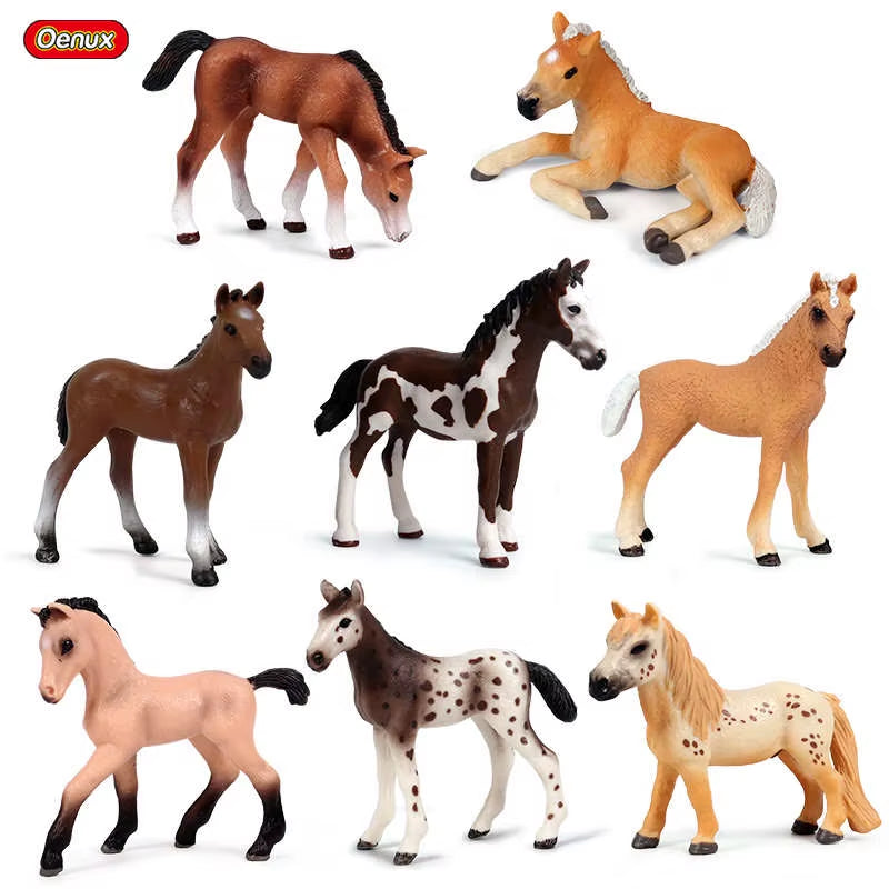 Zoo Farm House Model Action Figures Farmer Cow Hen Duck Poultry Animals Set Figurine Miniature Lovely Educational Kids Toy