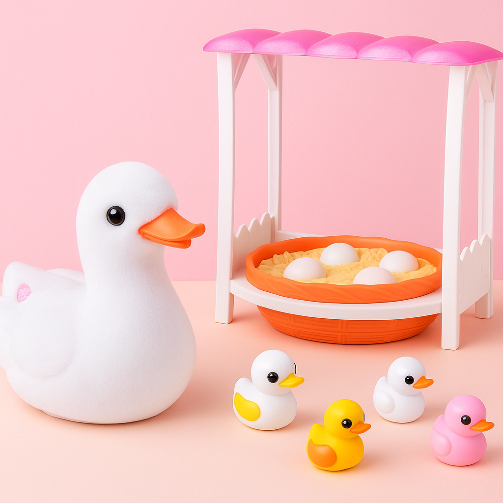 Pets Alive – Mommy Duck & Baby Ducklings Playset