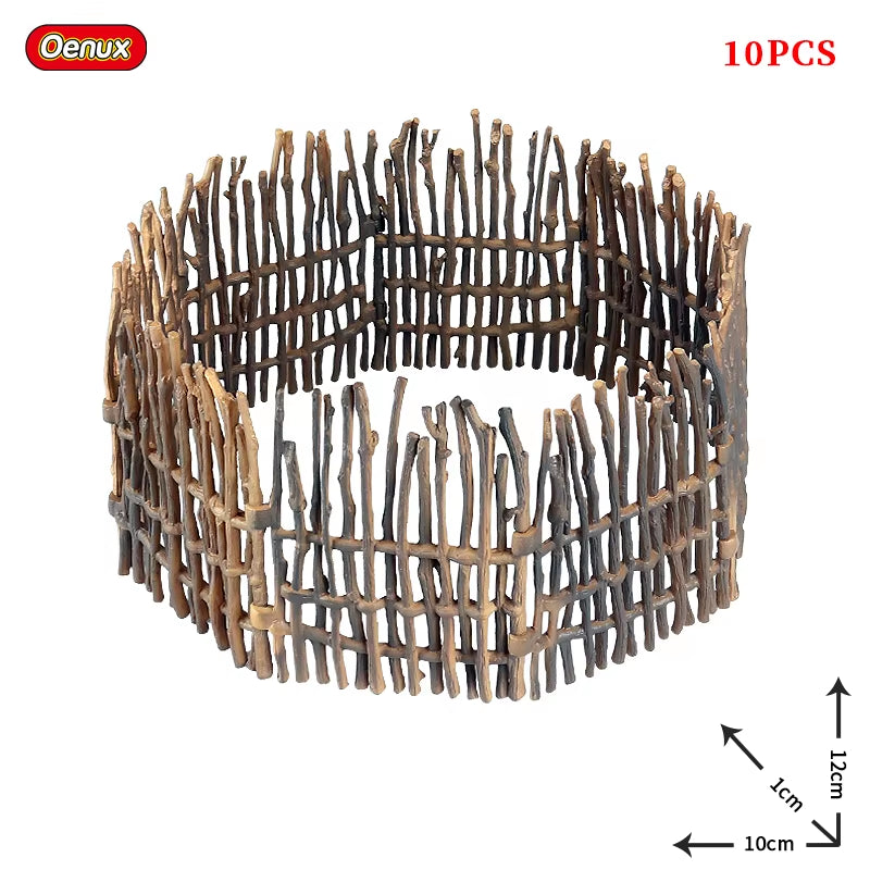 Zoo Farm House Model Action Figures Farmer Cow Hen Duck Poultry Animals Set Figurine Miniature Lovely Educational Kids Toy