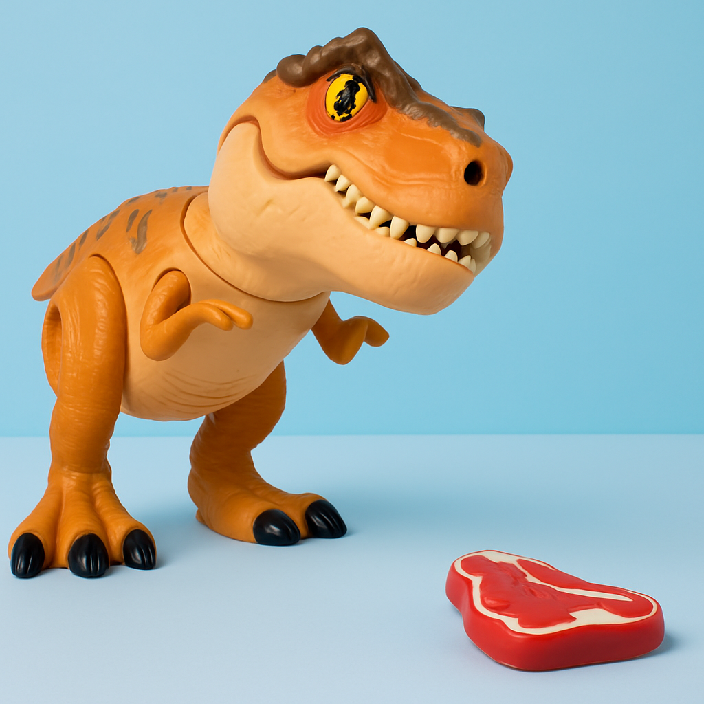 Interactive T-Rex Toy with Meat Accessory